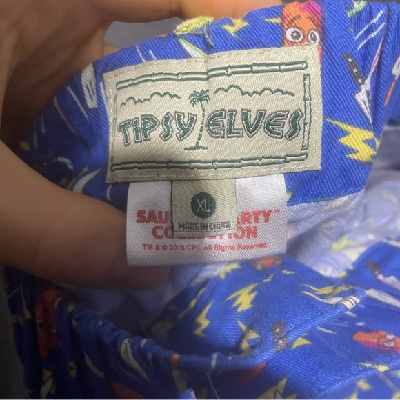 TIPSY ELVES Shorts Mens XL SAUSAGE PARTY COLLECTION Blue Limited Edition Print - Picture 3 of 8